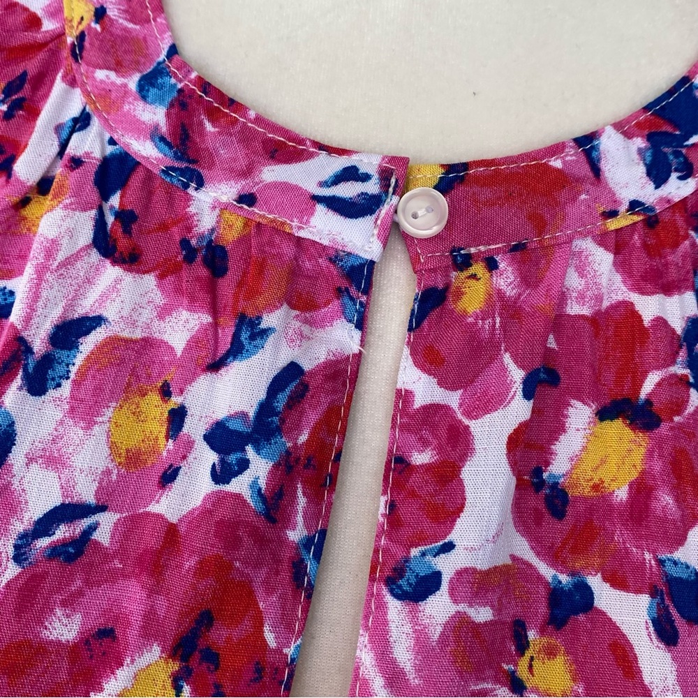 Time and Tru NWOT Pink Floral Tank Top Medium - Picture 4 of 12
